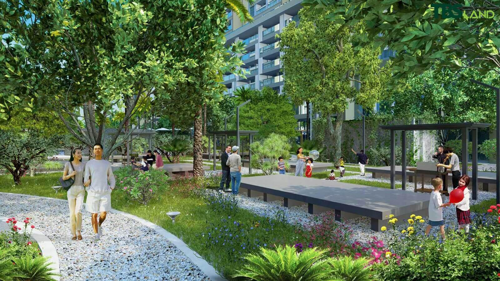 công viên nội khu green tower