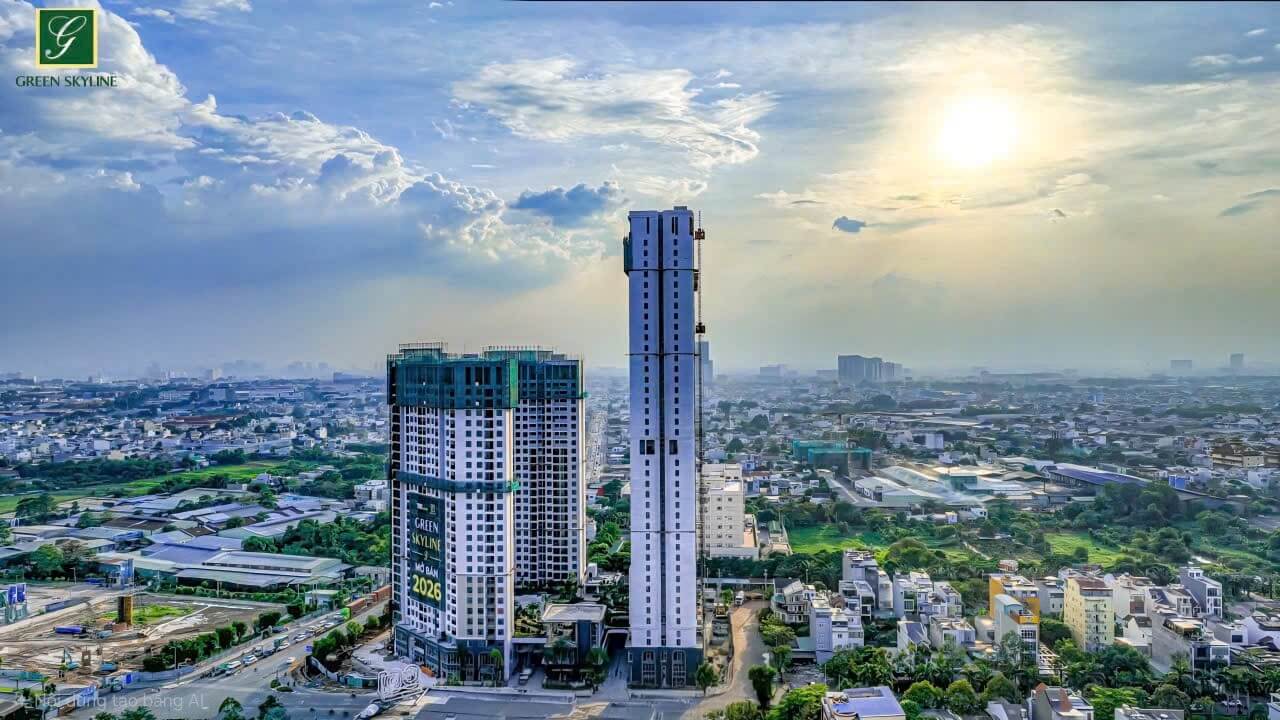 green skyline